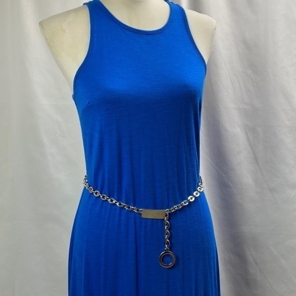 Perry Ellis Silver Tone Chain Belt, Size Medium